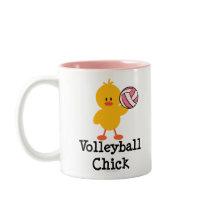 Volleyball Chick Mug by SportyTeesGifts Volleyball Chick Mug