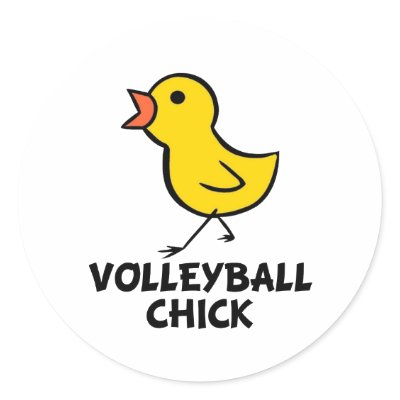 Volleyball Chick Stickers by chicktshirts8
