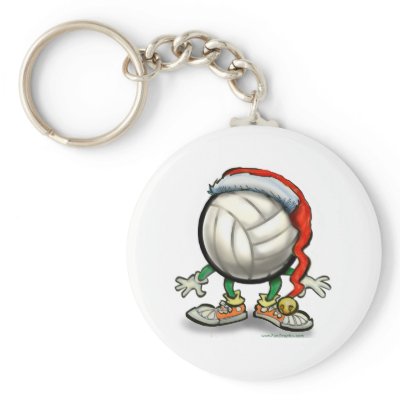 Volleyball Christmas keychains