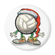 Volleyball Christmas magnets by FunGraphix Volleyball Christmas magnets