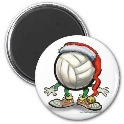 Volleyball Christmas magnets