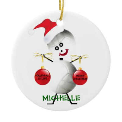 Volleyball Christmas Player Christmas Tree Ornaments