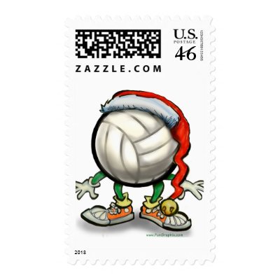 Volleyball Christmas postage
