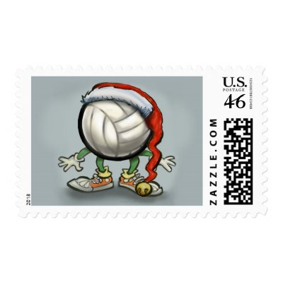 Volleyball Christmas postage