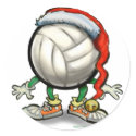 Volleyball Christmas stickers by FunGraphix Volleyball Christmas stickers