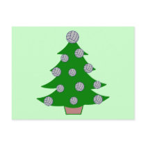 Volleyball Christmas Tree postcards by LushLaundry Volleyball Christmas Tree postcards