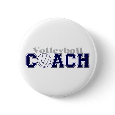 Volleyball Coach pinback buttons