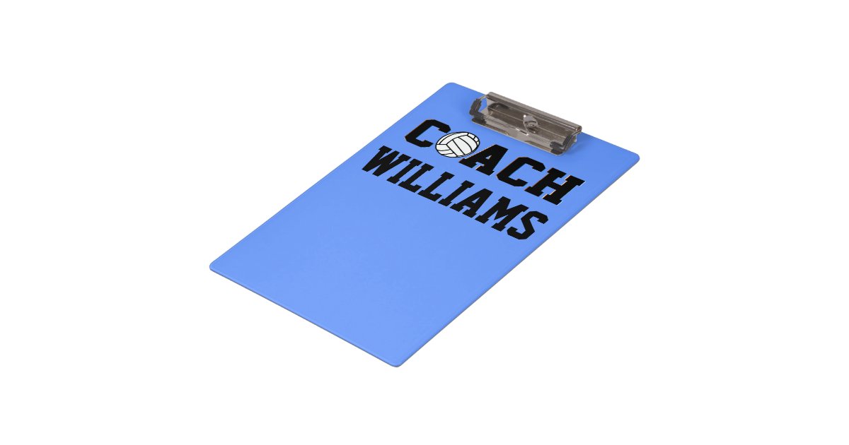 Volleyball Coach Personalized Clipboard Zazzle