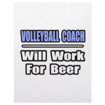 Volleyball Coach...Will Work For Beer letterhead by volleyballcoachgifts Volleyball Coach...Will Work For Beer letterhead