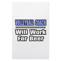 Volleyball Coach...Will Work For Beer stationery by volleyballcoachgifts Volleyball Coach...Will Work For Beer stationery