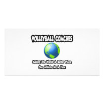 Volleyball Coaches...Making World a Better Place Photo Card Template