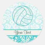 Volleyball; Cute Teal Sticker