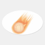 volleyball fire oval stickers