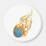 Volleyball Fireball Fridge Magnets