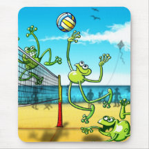 Volleyball Frog Mouse Pad