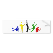volleyball games bumper sticker bumper stickers by Funkart volleyball games bumper sticker bumper stickers