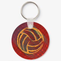 Volleyball Geometric Keychain