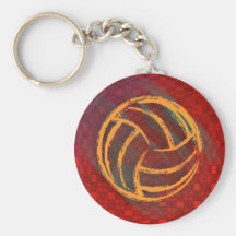 Volleyball Geometric Keychain