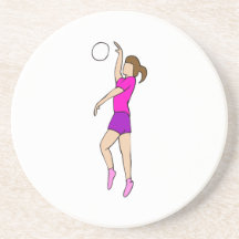 Volleyball Girl Beverage Coaster