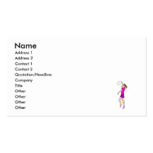 Volleyball Girl Business Card Templates