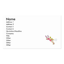 Volleyball Girl Dive Business Card
