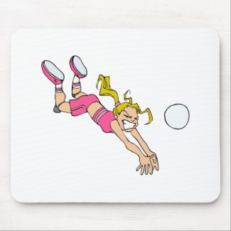 Volleyball Girl Dive mousepad