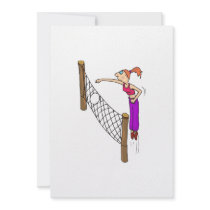Volleyball Girl Spike Personalized Invite