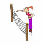 Volleyball girl spike photo cutout