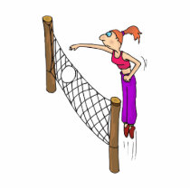 Volleyball Girl Spike Photo Cutout