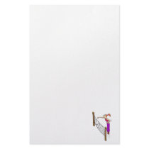Volleyball girl spike customized stationery