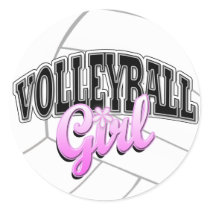 Volleyball Girl Stickers by StargazerDesigns Volleyball Girl Stickers