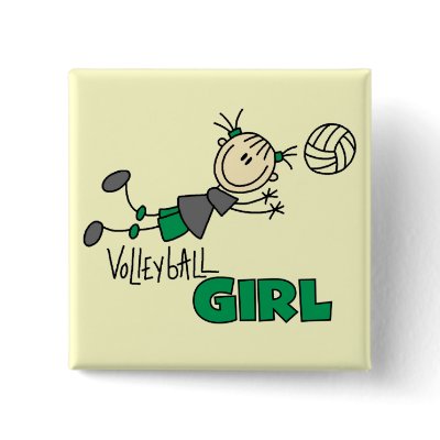 Volleyball Girl Tshirts and Gifts Pin