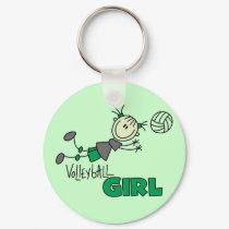 Volleyball Girl Tshirts and Gifts keychains by stick_figures Volleyball Girl Tshirts and Gifts keychains
