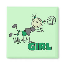 Volleyball Girl Tshirts and Gifts magnets
