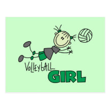 Volleyball Girl Tshirts and Gifts Post Cards