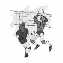 Volleyball Gray Cut Out