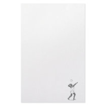 Volleyball Gray Serve Stationery Design