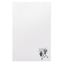 Volleyball Gray Stationery Paper