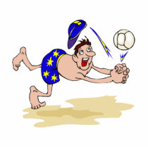 Volleyball guy photo cutouts