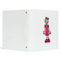Volleyball Head Vinyl Binder