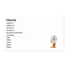 Volleyball Head Business Card Template
