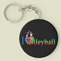 volleyball i heart keychains