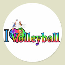 volleyball i heart stickers