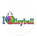 volleyball i heart stickers by TheSportofIt volleyball i heart stickers