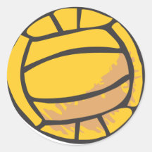 Volleyball in Hand-drawn Style Round Stickers