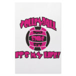 VOLLEYBALL IN HOT PINK AND BLACK STATIONERY