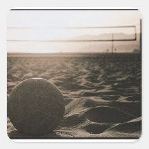 Volleyball in the Sand Square Stickers