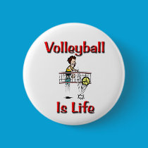 Volleyball Is Life buttons