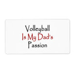 Volleyball Is My Dad's Passion Personalized Shipping Label