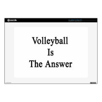Volleyball Is The Answer Laptop Decals